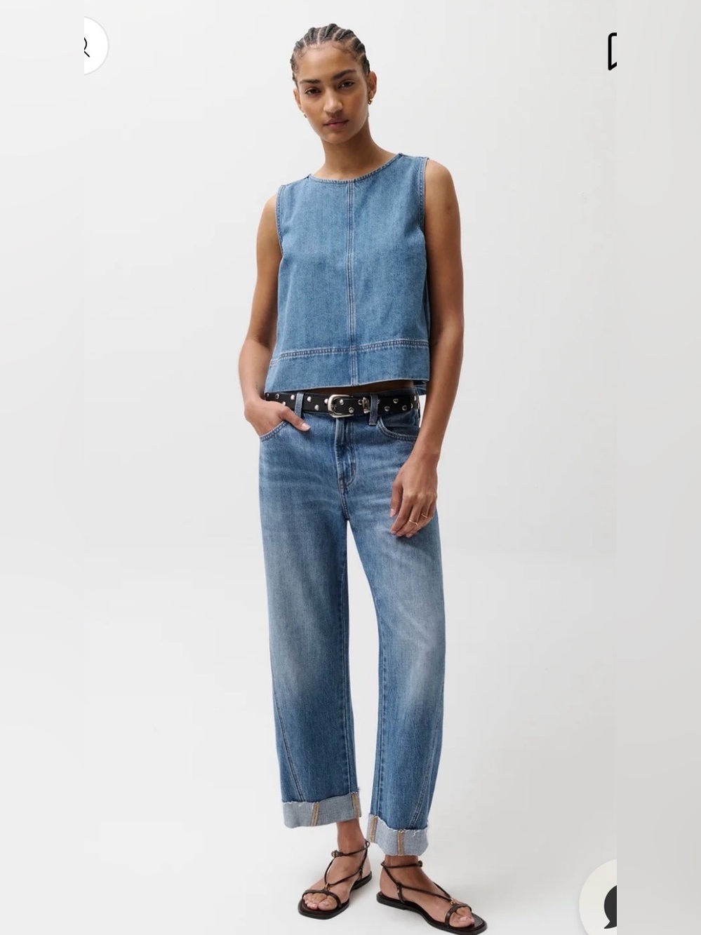 PISTOLA Kacey Mid Rise Cuffed Boyfriend Jeans Size 25